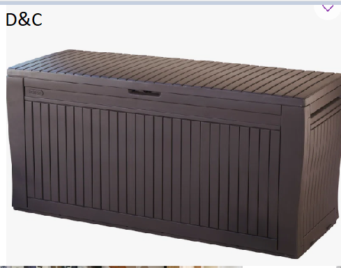 Keter Comfy 71 Gallon Durable Resin Outdoor Storage and Organization Deck Box