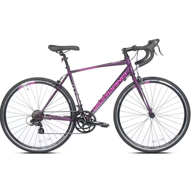 700C Giordano Acciao Road Adult Bicycle, Small Frame, Fits Rider 4’10 – 5’3″, Unisex, Purple