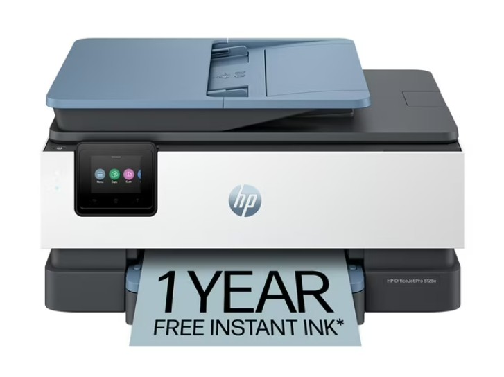 HP OfficeJet Pro 8128e Color Wireless All-in-One Printer, 1 Year Instant Ink