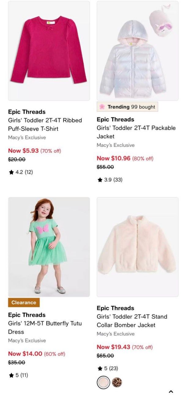 Epic threads Clothing Sale at Macys! 60% &more Off!