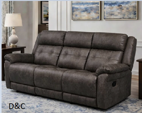 86″ Extra-Wide Oversized 3-Seat Deep Seat Faux Suede Manual Reclining Sofa