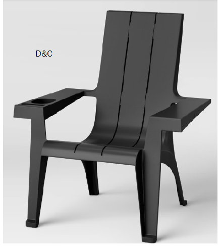 Resin Stackable Adirondack Chair Black – Room Essentials™