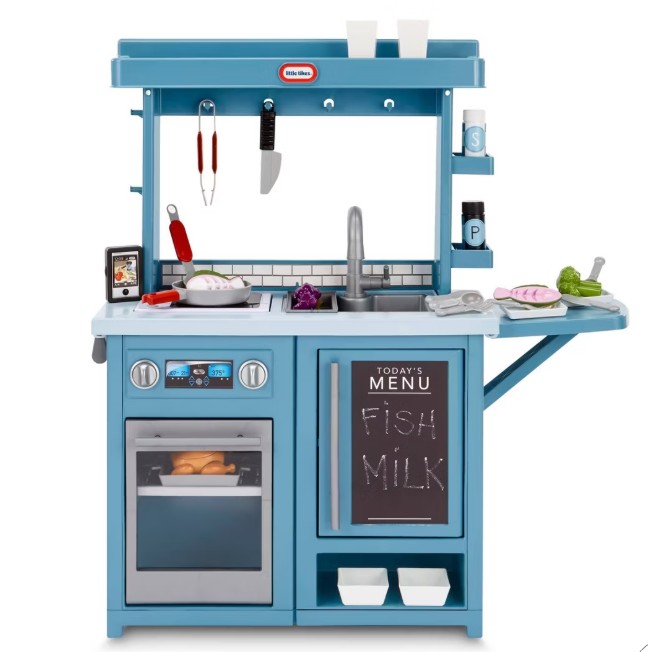 Little Tikes First Prep Kitchen Realistic Pretend Play Kitchen with Over 25 Accessories