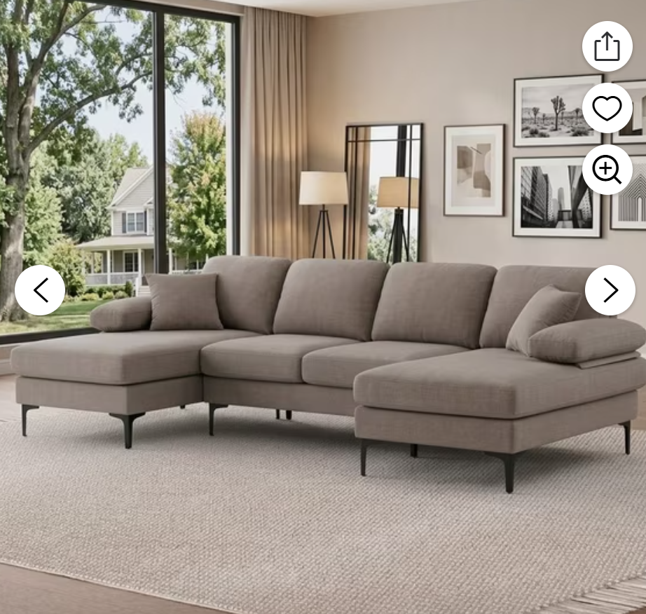 Cloud Sectional Sofa with Extra Deep Seat