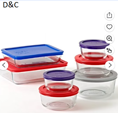 Pyrex Simply Store Glass Bakeware Set, 14 Piece