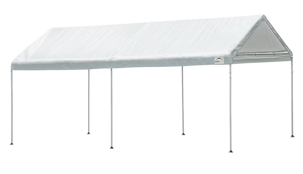 ShelterLogic 20-ft x 10-ft Rectangle White Standard canopy