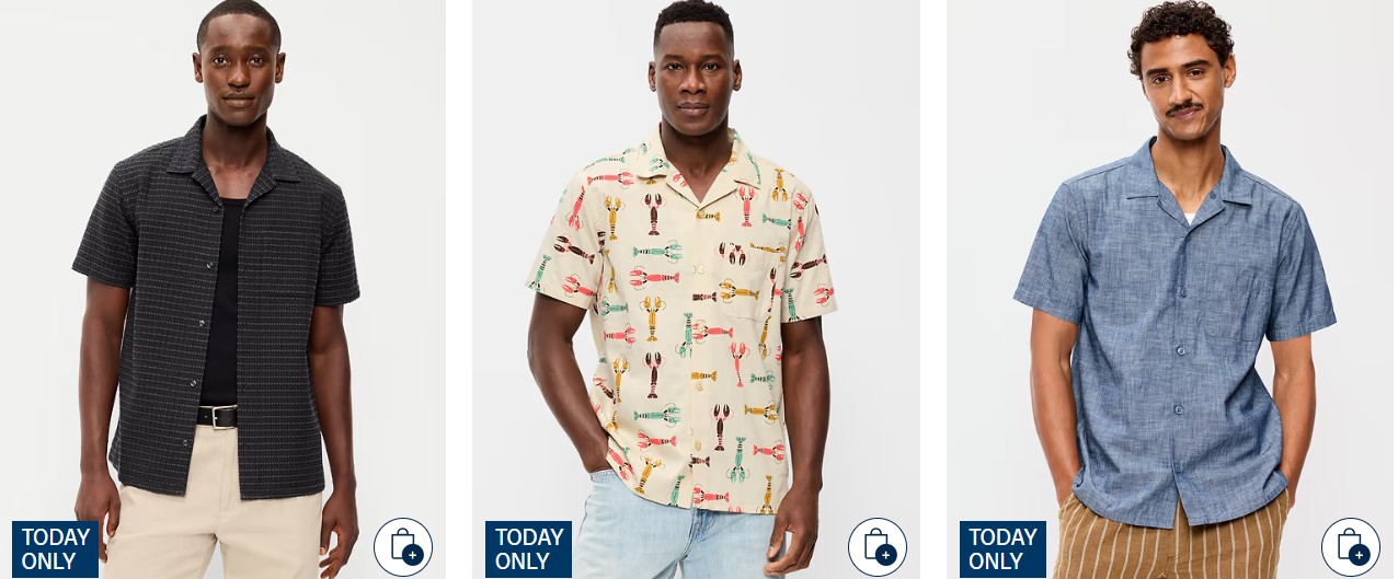 Short-Sleeve Textured Jacquard Camp Shirt
