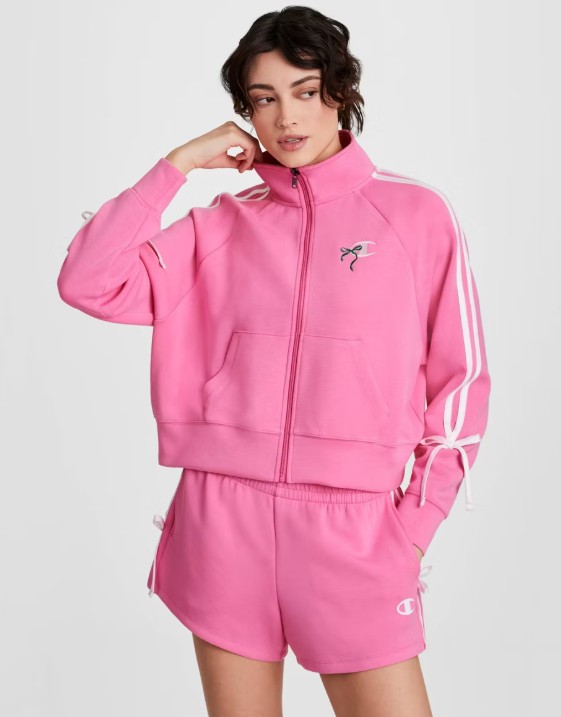 Champion Women’s In the Stands Full Zip Top – Pink S