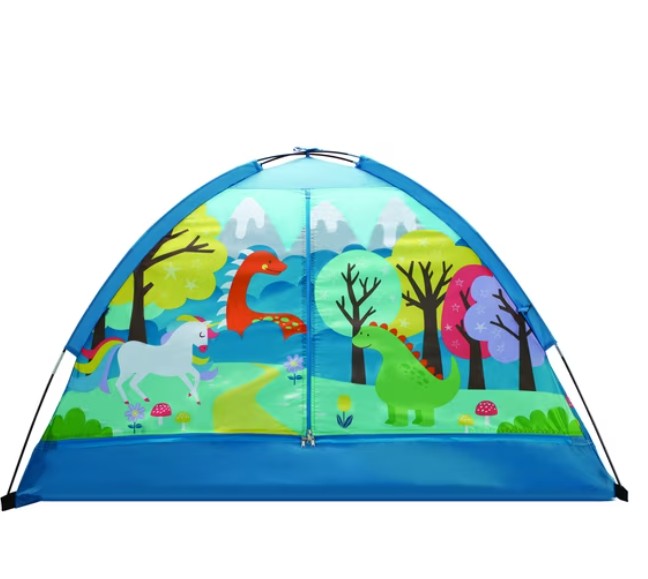 Crckt Kids Polyester Indoor Camping Play Tent with Majestic Design Print, 60″L x 36″W x 36″H