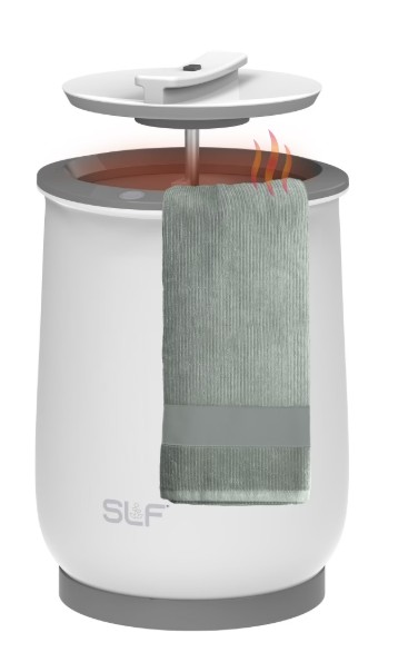 SLF Luxury Towel Warmer, 20L Electric Hot Towel Warmer Bucket, Fits Up to Two 40″x70″ Oversized Towels, 18.5 x 13 in, White