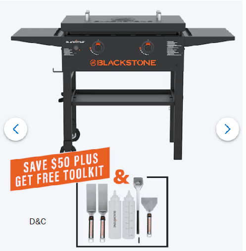 Blackstone 28″ Original Griddle with Hard Cover 2 -Burner Liquid propane Flat Top Grill