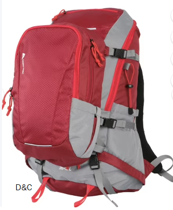 Ozark Trail Backpack Set, 35 Liter Hiker Backpack with Detachable 15 Liter Daypack, Red