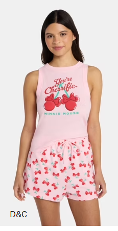 Disney Minnie Mouse Women’s Graphic Tank Top and Shorts Set, 2-Piece, Sizes XXS-XXL
