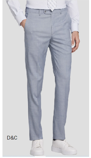 Slim Fit Wool Blend Sharkskin Suit Pants