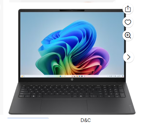 HP OmniBook 3 16 inch Laptop Next Gen AI PC 2K IPS Display Windows Snapdragon X 16GB 512GB SSD Mica Silver