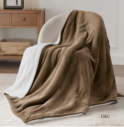 Bedsure GentleSoft™ Sherpa Throw Blanket – Thick All-Season Warm Bed Blanket – Camel – Ideal Gift for College Students