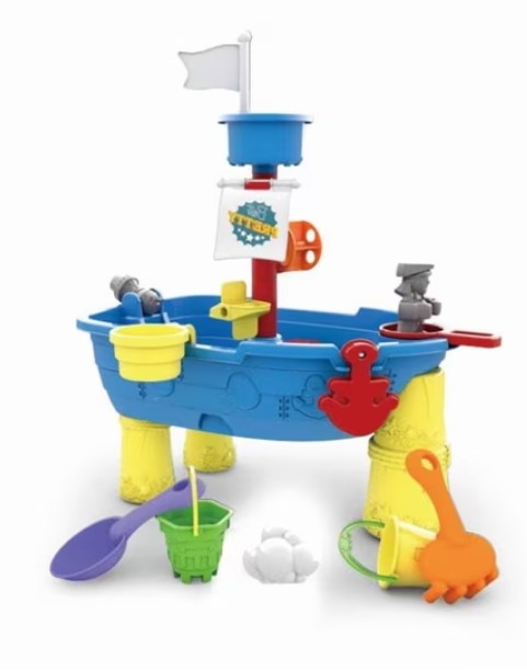 Mundo Toys Pirate Ship Sand & Water Table Playset, Outdoor Toy, Ages 3+