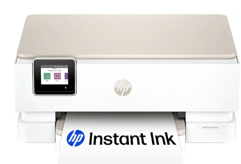 HP – Envy Photo 7275 Wireless AI-Enabled All-in-One Inkjet Printer w/ 3 Months Instant Ink – White