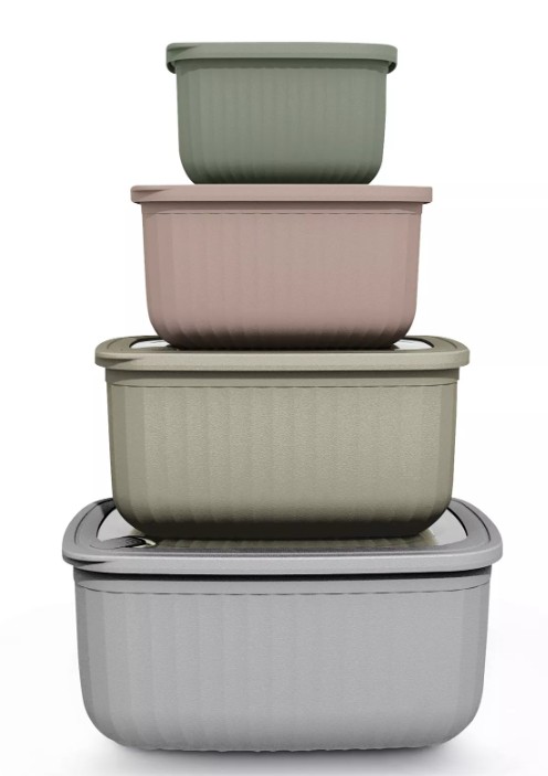 8-Piece Rectangle Bowl Set with Lids