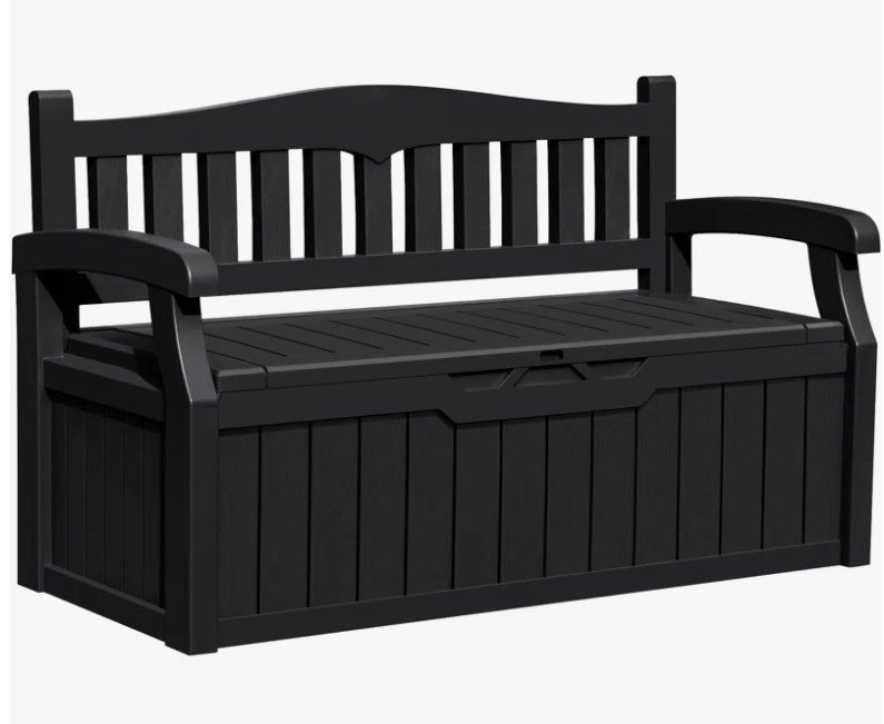 80 Gallon Storage Bench for Patio Furniture, Porch Decor and Outdoor Seating