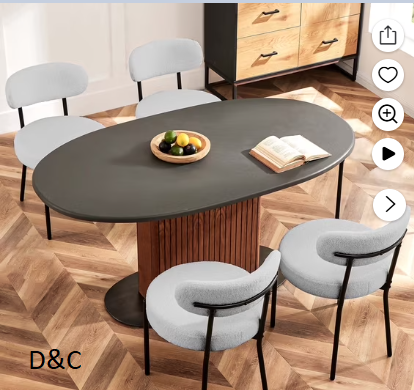 edx Upholstered Dining Chairs, Mid Century Modern Round Dining Room Chairs