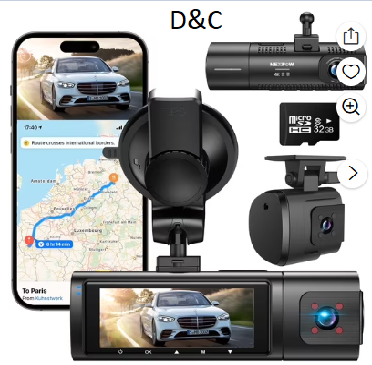 NEXPOW Dash Cam Front and Rear