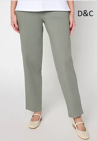 Denim & Co. Original Waist Stretch Regular Side Pocket Pants