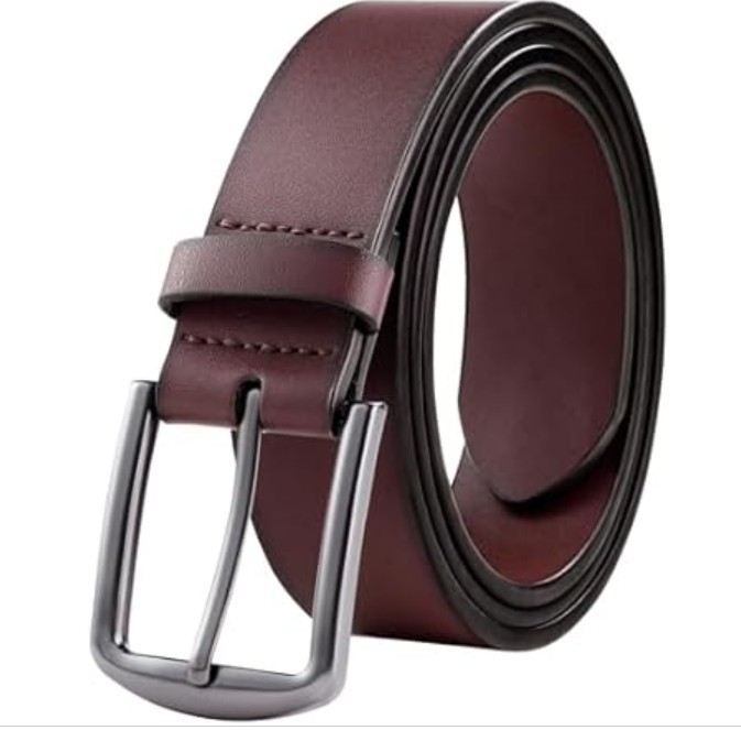 KM Legend Men Leather Dress Work Business Casual Belt