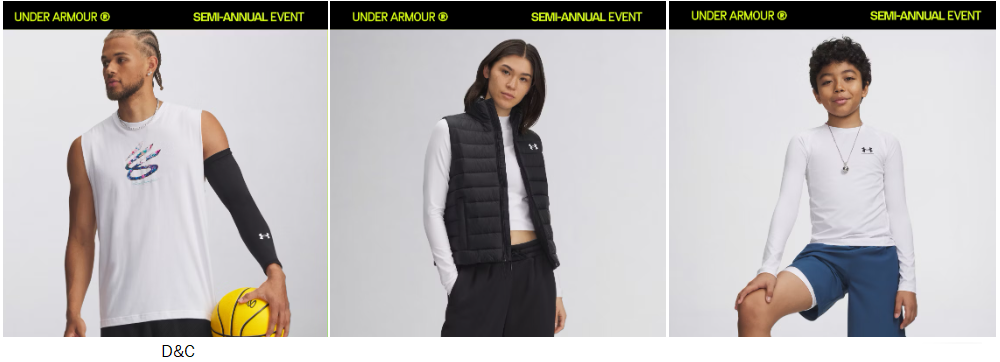 UNDER ARMOUR SEMI-ANNUAL EVENT UP TO 50% OFF. Apply SUMMER in checkout