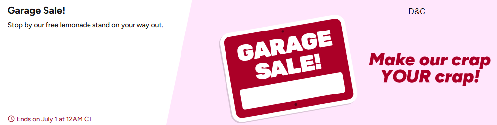 Garage Sale!