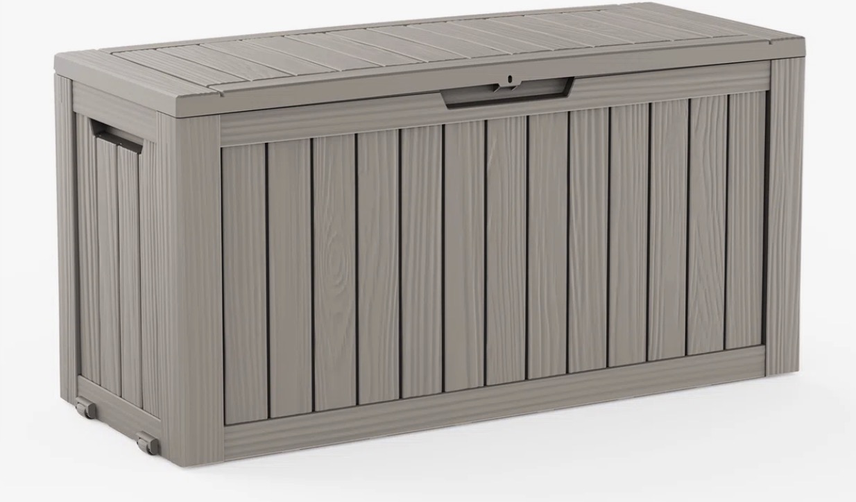 Emperic Design 45.12” W 72 Gallon Water Resistant Resin Lockable Deck Box