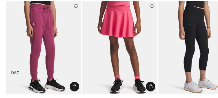 UnderArmour- Girls’ Outlet Gym Pants & Leggings