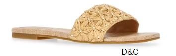 Time and Tru Women’s Raffia Slide Sandals