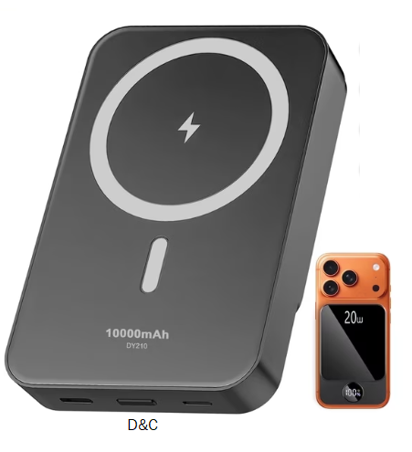 Magnetic Wireless Portable Charger, 10000mAh Power Bank with PD20w Fast Charging, USB C in&Out Battery Pack, Compatible with Mag-Safe for iPhone 17/16/15/14/13 Series, Samsung, Android, and More