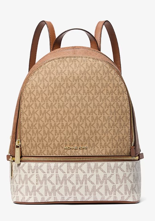 Rhea Medium Color-Block Signature Logo Backpack