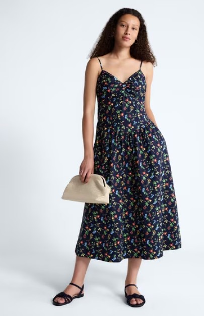 Free Assembly Women’s Twist Front Sleeveless Maxi Dress with Drop Waist, Sizes XS-XXL