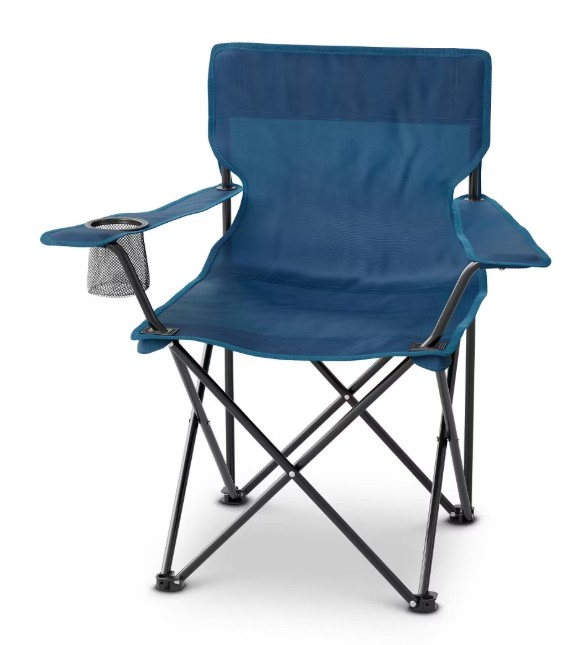 Outdoor Portable Camping Chair – dealworthy™ Mineral Blue: Steel Frame