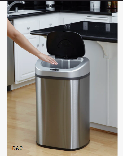 Nine Stars 21 Gallon Stainless Steel Motion Sensor Trash Can