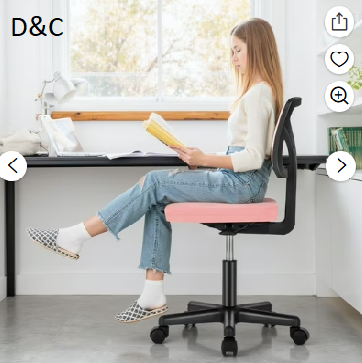 Atilioo Kids Desk Chair, Ergonomic Low-Back Mesh Computer Table Chair with Lumbar Support
