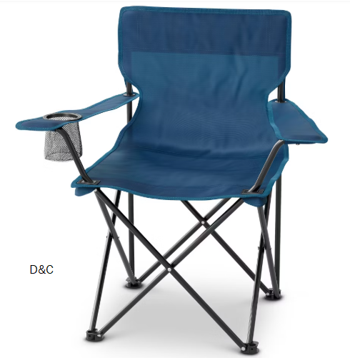 Outdoor Portable Camping Chair – dealworthy™ Mineral Blue: Steel Frame