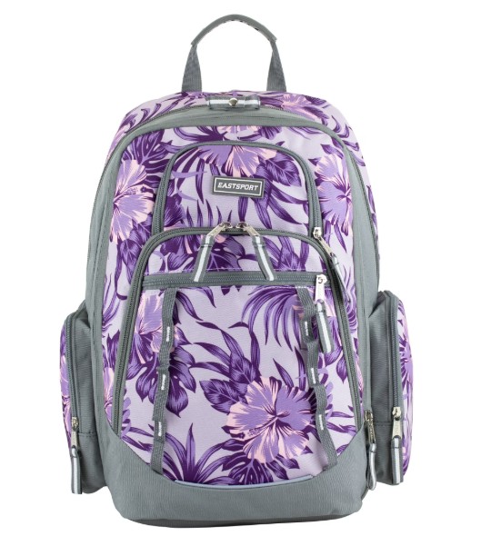 Eastsport Unisex Diamond Expandable Recycled Backpack, Hibiscus Edge