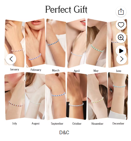 APSVO S925 Sterling Silver Plated Tennis Bracelets for Women Girls CZ April Birthstone Bracelets with Crystal Birthday Graduation Jewelry Gifts Teen Her Mom Wife Lady Adults Kids Ideas