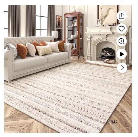VUNATE 5’x7′ Area Rugs for Living Room Washable Rugs Boho Moroccan Area Rug 
