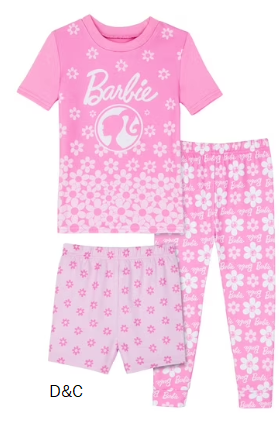 Toddler Girls Short Sleeve Pajama Set, 3-Piece, Sizes 12M-5T
