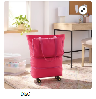 Brightroom Collapsible Rolling Tote Bags