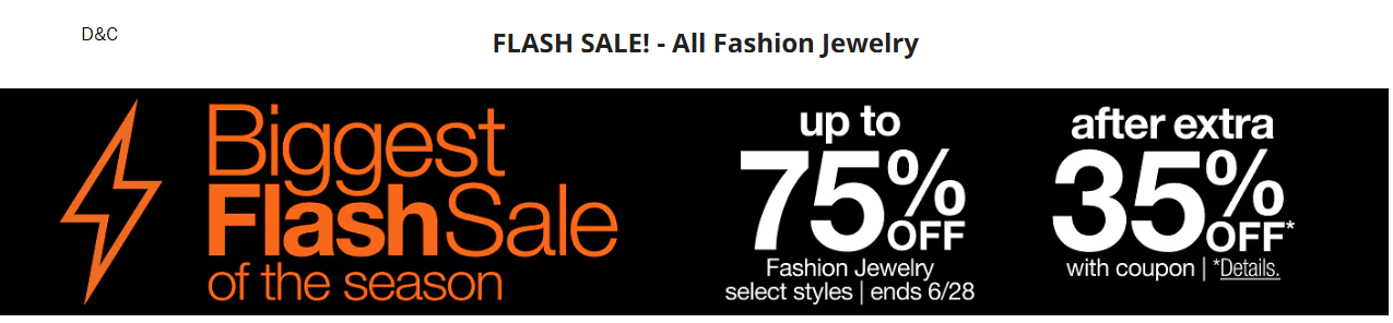 Flash sale at Jcpenny Huge savings on Jewelry