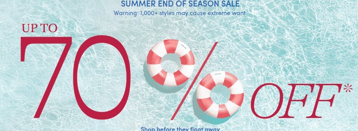 Land’s End Summer end of season sale! Upto 70% Off!