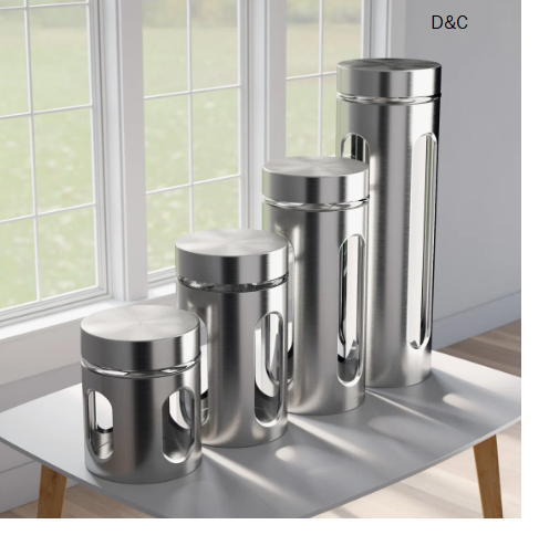 4 Piece Kitchen Canister Set