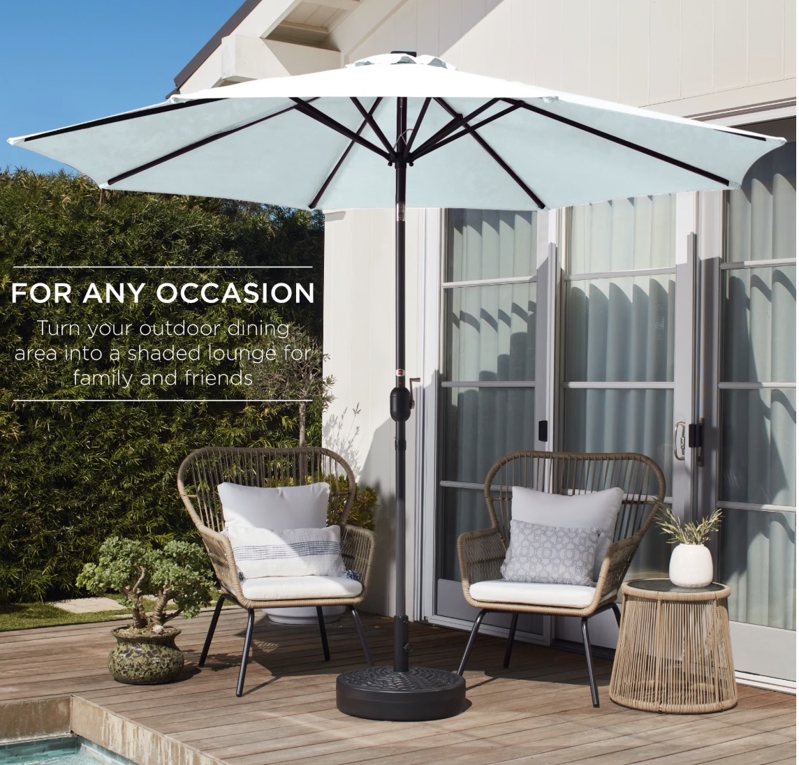 10ft Outdoor Steel Market Patio Umbrella