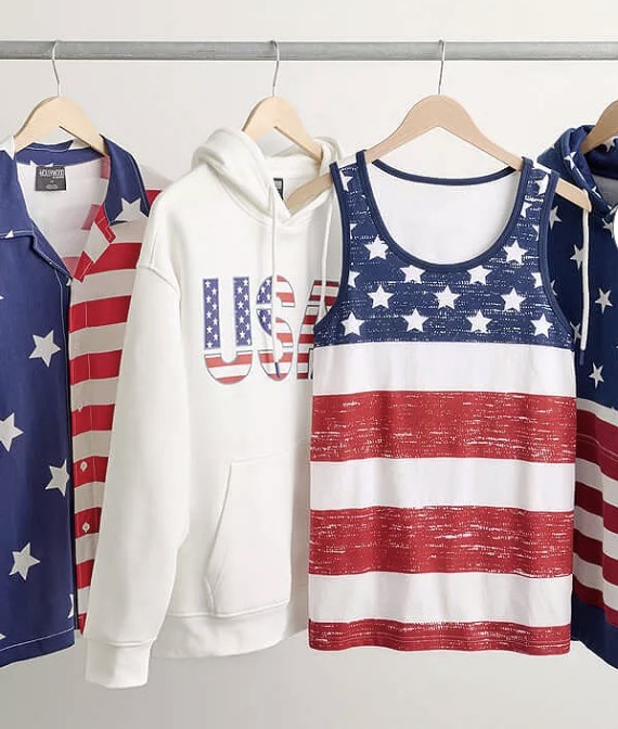 60% off Americana clothing, accessories, and home décor